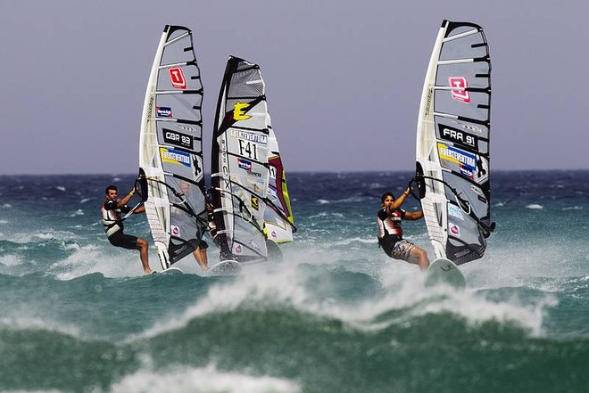 Exciting slalom in the waves - PWA Sotavento Fuerteventura Grand Slam 2011 ©  John Carter / PWA http://www.pwaworldtour.com